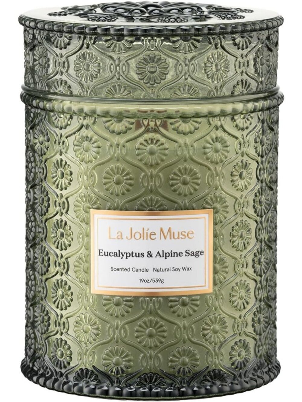 Fresh Eucalyptus Sage Scented Candle | 19 oz Soy Wax | Home Decor Essential